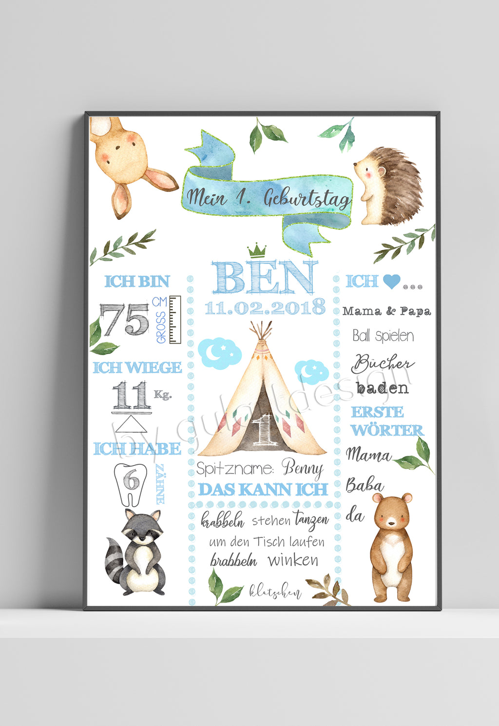 Meilensteintafel, Geburtstagstafel, Geburtstafel, Geburtstag, Waldtiere, Tiere, Motto, Babyparty ,Partydeko, Kindergeburtstag, kids
