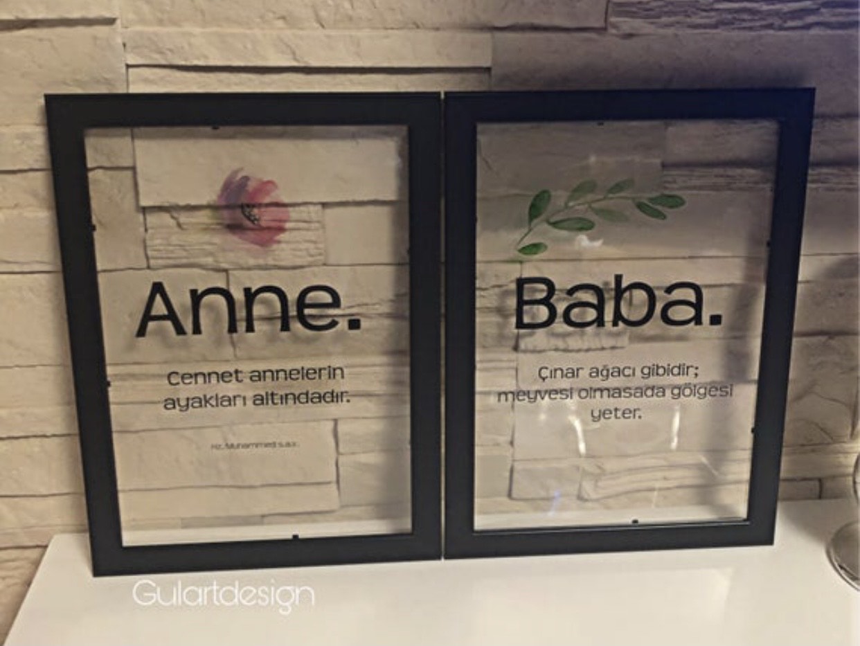 Geschenk für Eltern, Baba, Anne, Vatertagsgeschenk, Muttertagsgeschenk, Babalar günü, Anneler Günü, Geburtstagsgeschenk Eltern