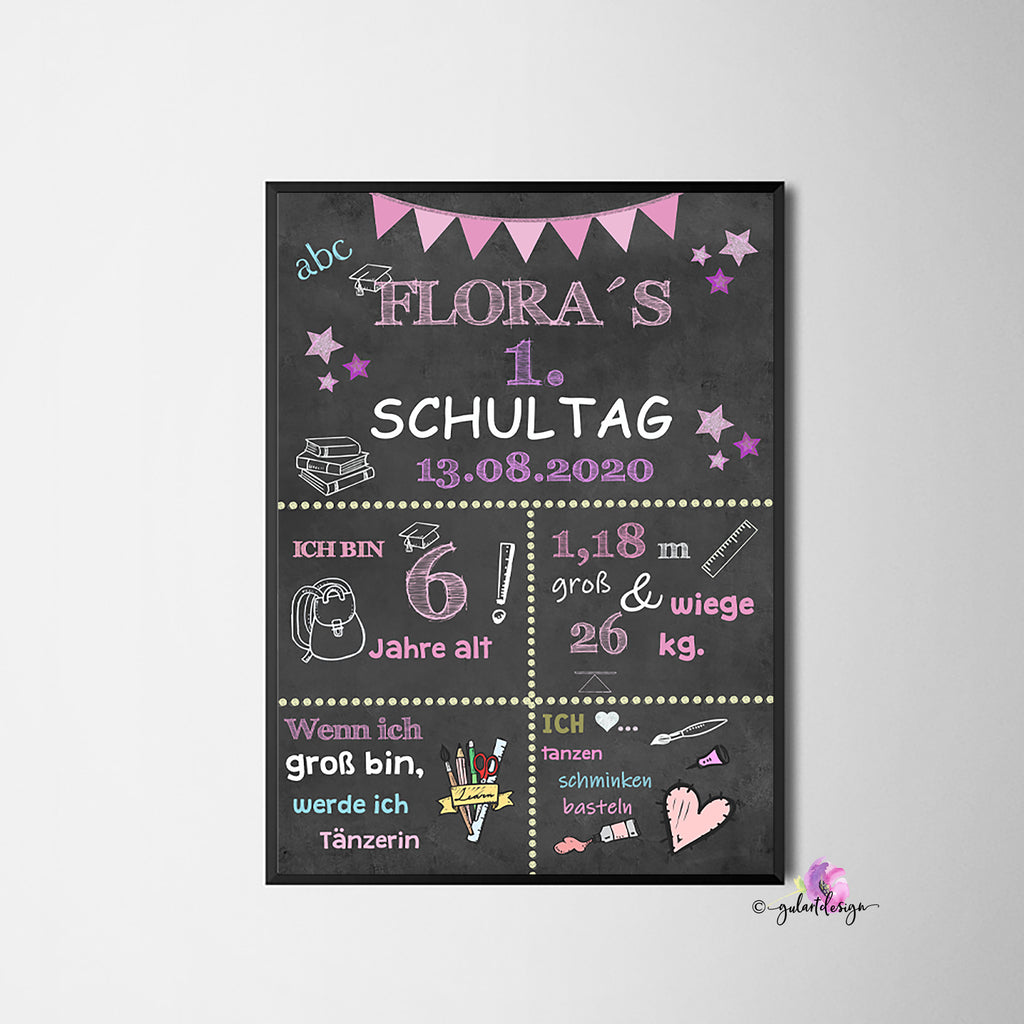Einschulung 2025, Einschulungstafel, Zur Einschulung, 1. Schultag, Einschulung Geschenk, Einschulung