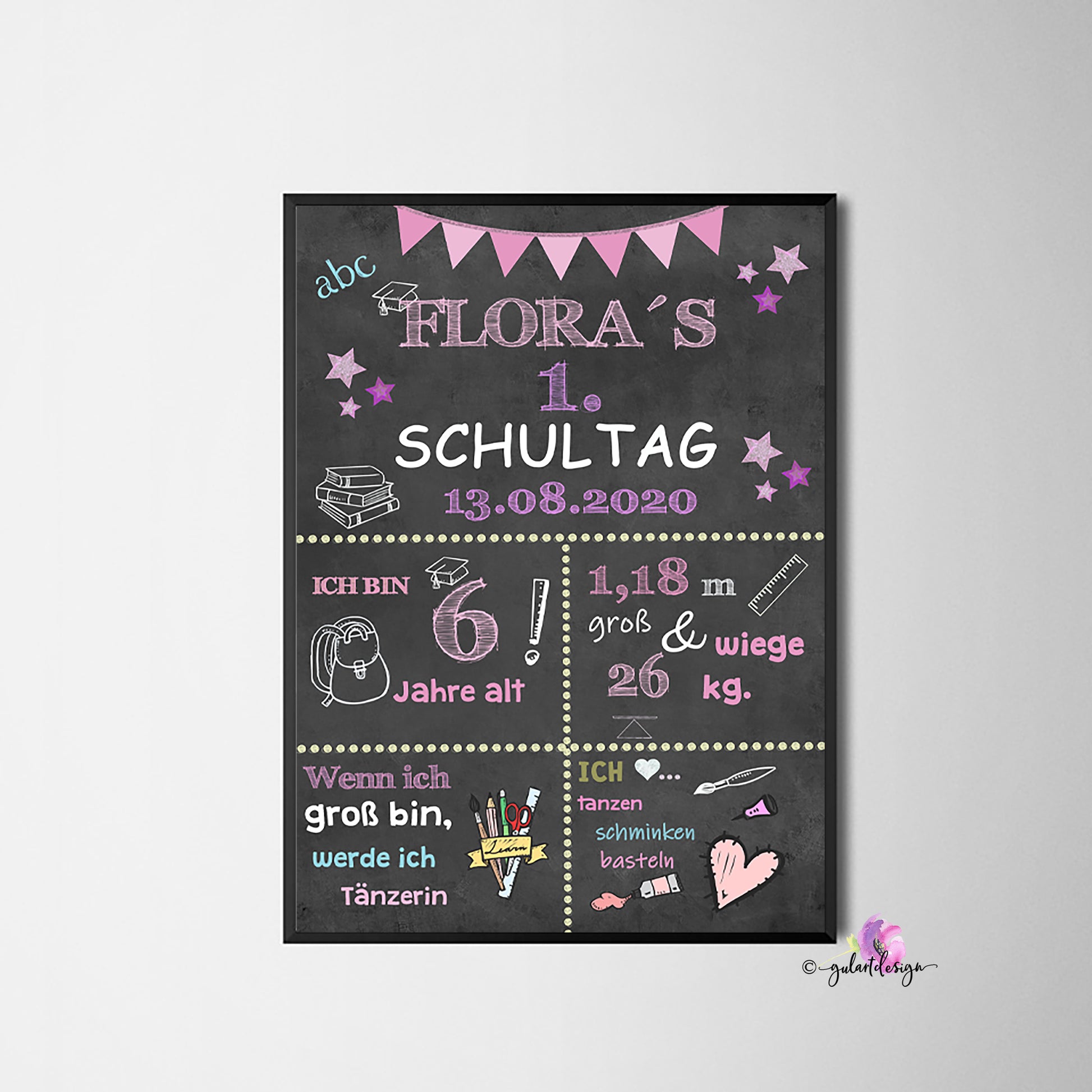 Einschulung 2025, Einschulungstafel, Zur Einschulung, 1. Schultag, Einschulung Geschenk, Einschulung